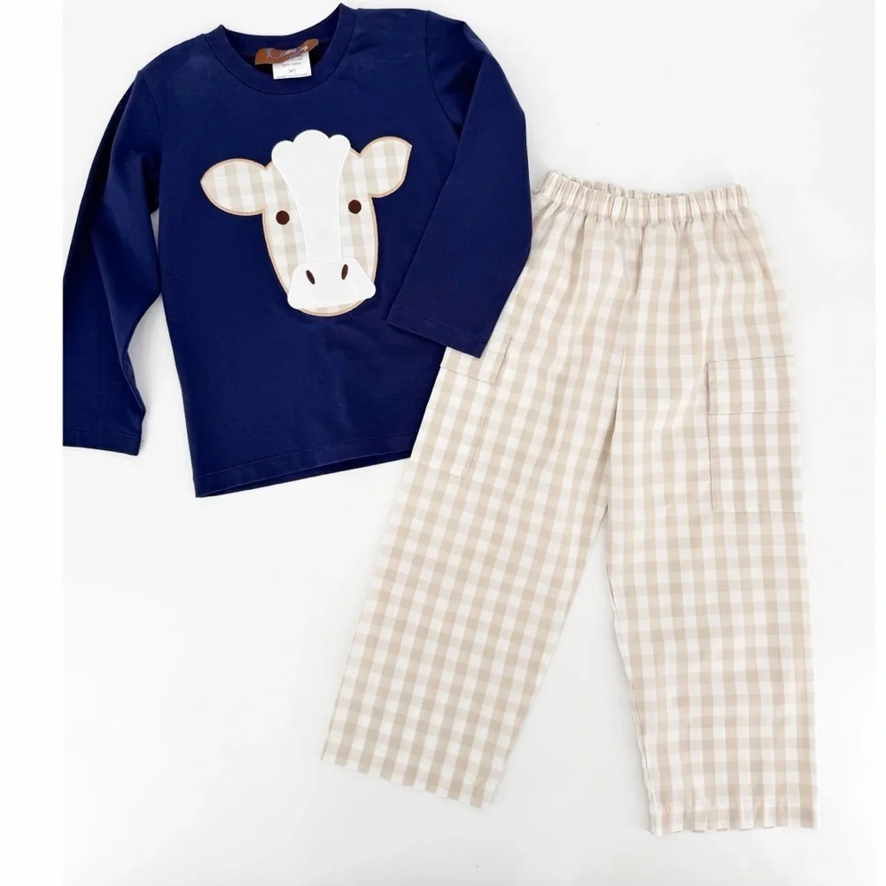 Millie Jay 2 Piece Outfit Cow Farm Set Size 4T